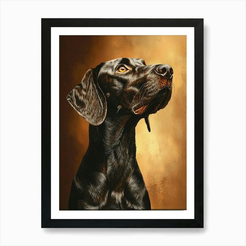 Black german pointer canvas - black,