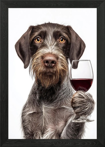 German wirehaired pointer dog - german,
